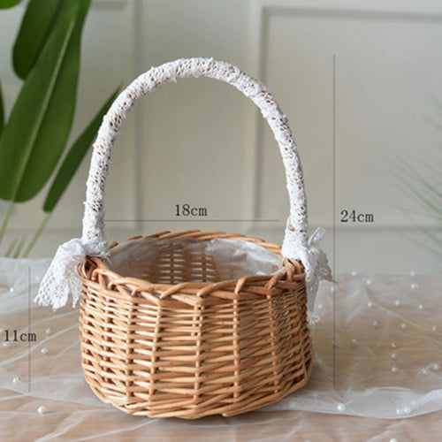 panier à fleurs mariage avec nœud papillon grande capacité polyvalent - vue 16 sur 16