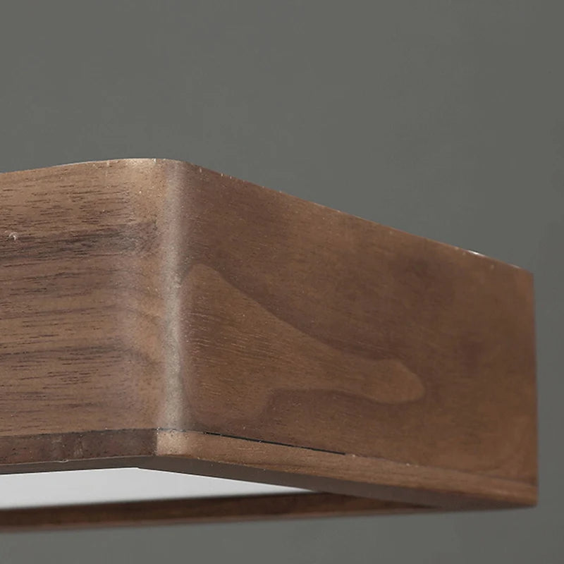 plafonnier carré à led moderne en bois pour intérieur - vue 6 sur 8