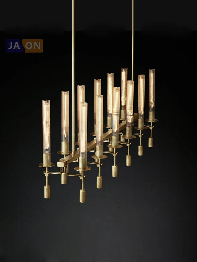suspension vintage en fer et verre design personnalisé - vue 6 sur 12