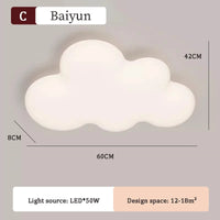 plafonnier nuage arc-en-ciel pour chambre d'enfant décor moderne