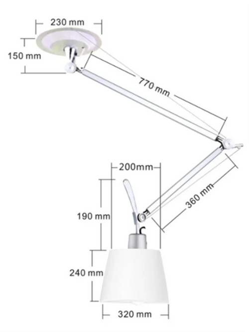 suspension pliable et mobile design italien pour éclairage moderne - vue 7 sur 6