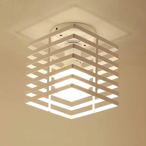 plafonnier industriel vintage en métal pour intérieur moderne - vue 2 sur 12