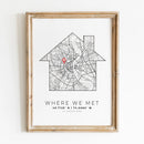 carte de ville personnalisée cadeau romantique pour lui
