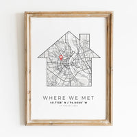 carte de ville personnalisée cadeau romantique pour lui