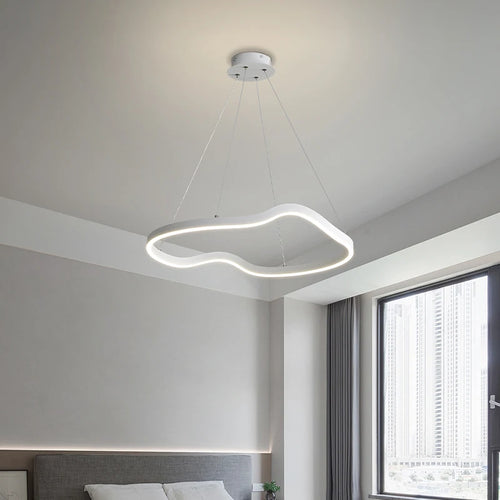 Lustre anneaux déformés design panochas pour intérieur - vue 5 sur 18