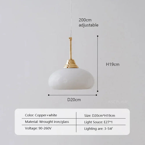 suspension en métal et verre style nordique pour intérieur décoratif - vue 9 sur 10