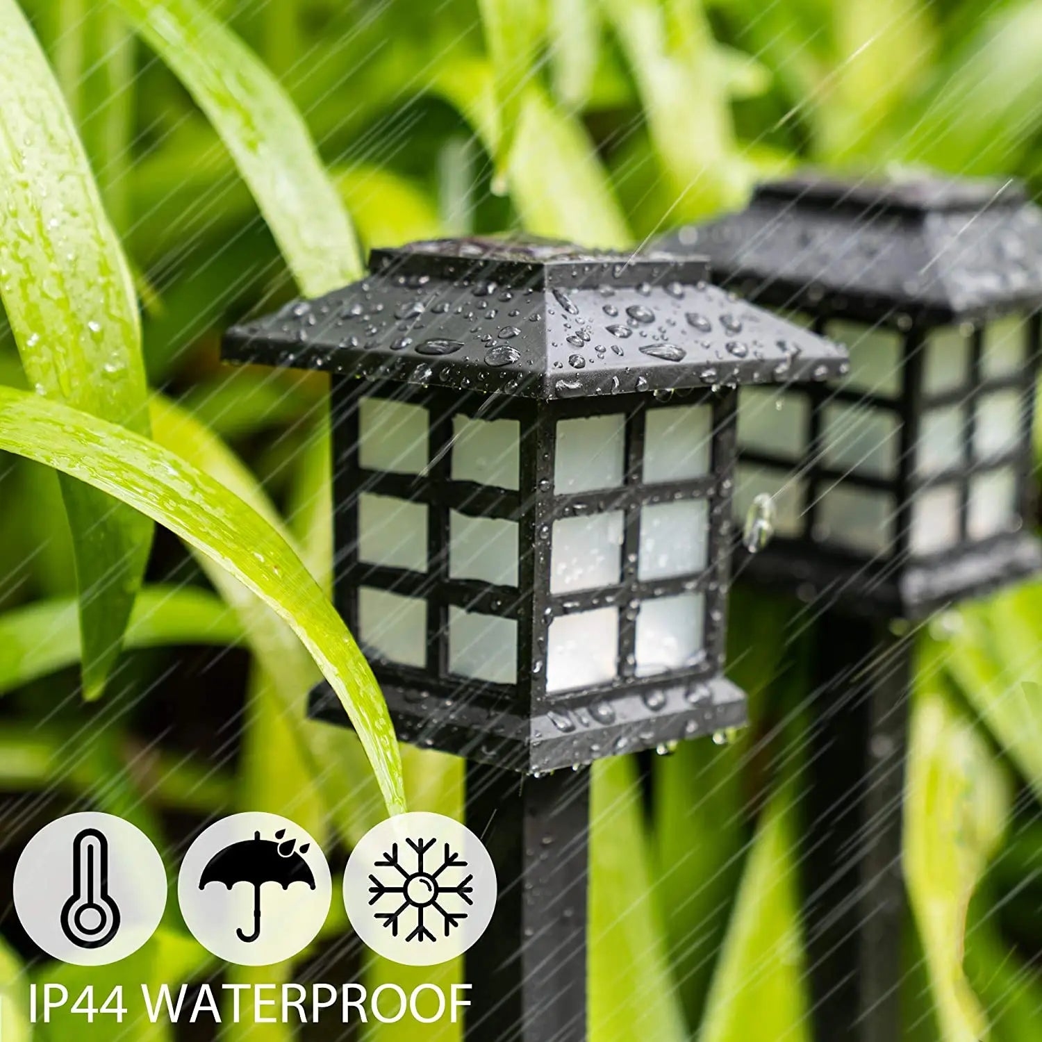 lampes solaires étanches pour décoration de jardin extérieur - vue 4 sur 11