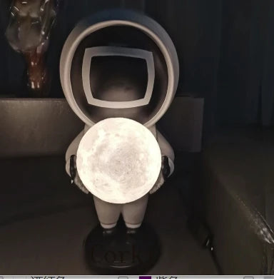 lampe de table astronautes design nordique veilleuse 3D décorative - vue 9 sur 10