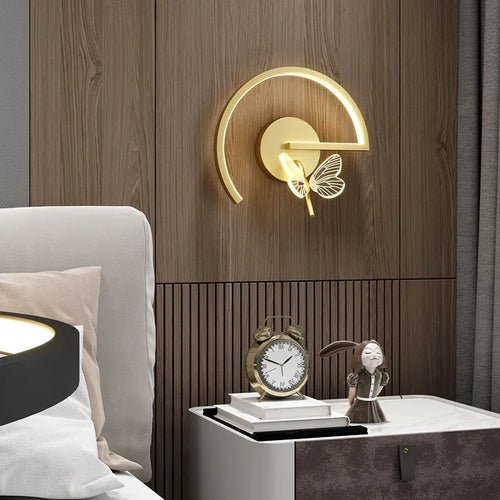 applique murale led moderne en forme de papillon décoratif intérieur - vue 3 sur 11