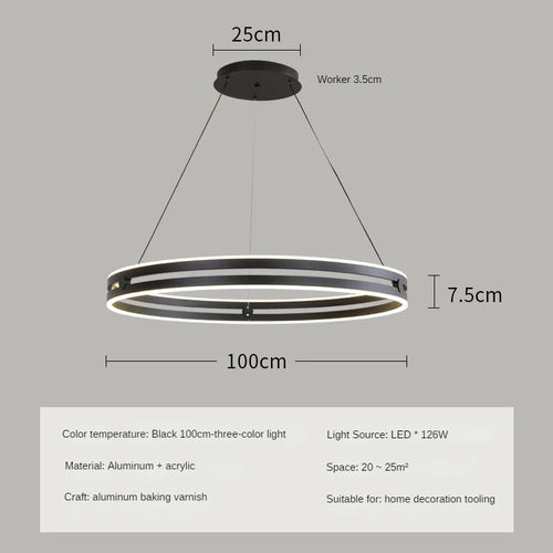lustre circulaire moderne pour décoration intérieure créative et élégante - vue 15 sur 15