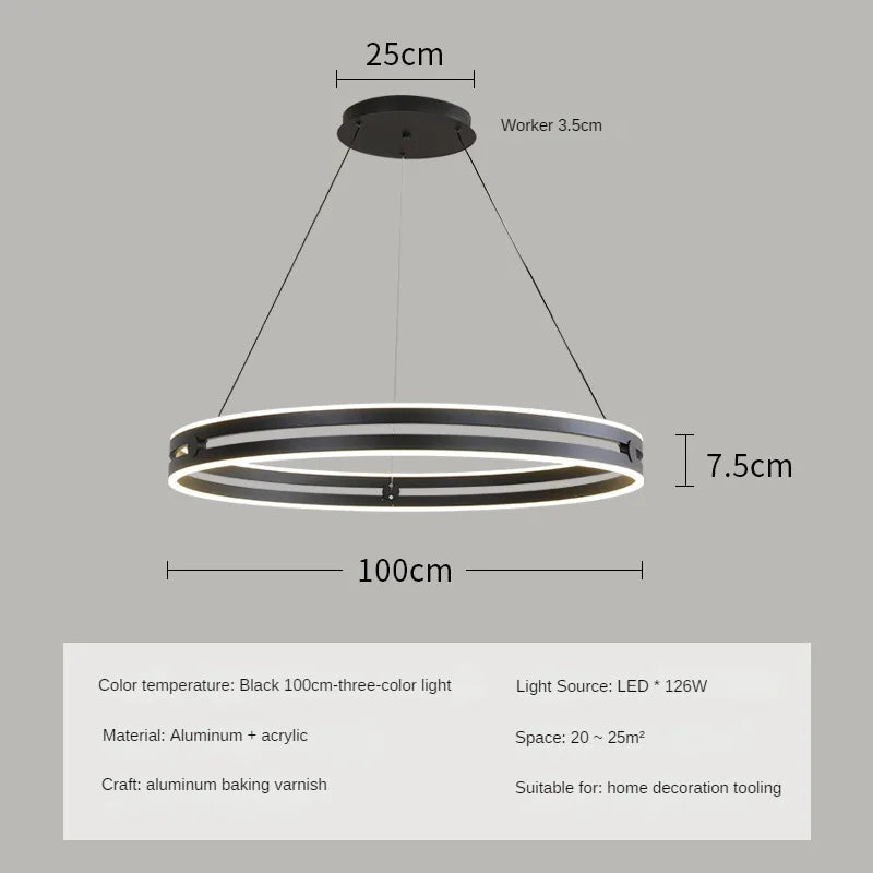 lustre circulaire moderne pour décoration intérieure créative et élégante - vue 14 sur 15