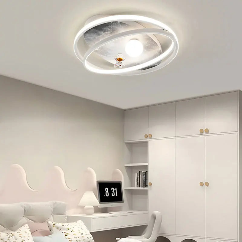plafonnier astronaute led pour chambre d'enfants créatif moderne - vue 4 sur 7