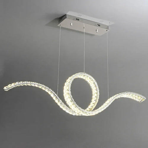Luxury Restaurant LED Crystal Chandelier Modern High-end Design Gold/Silver Dimming Lamp Bar Kitchen Island Stair Pendant Lights - vue 2 sur 12