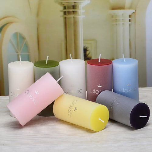 bougies piliers parfumées décoratives sans fumée en plusieurs tailles et couleurs - vue 6 sur 29