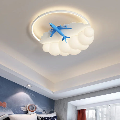 lustre moderne led pour enfant en forme d'avion - vue 5 sur 12