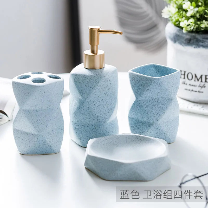 ensemble de céramique nordique pour salle de bain cadeau décoratif - vue 13 sur 15