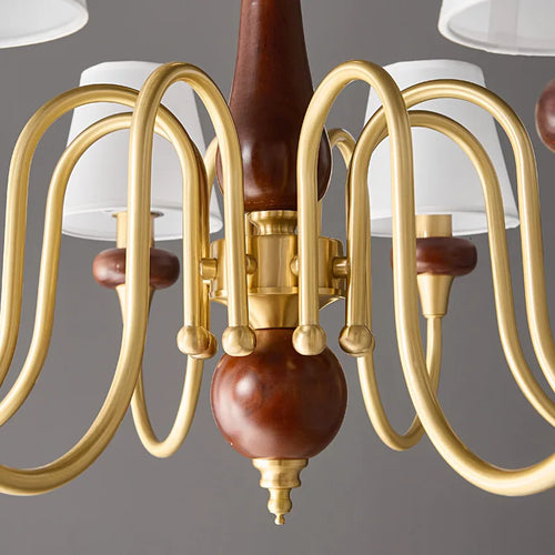 lustre en cuivre pour éclairage intérieur moderne et élégant - vue 6 sur 7