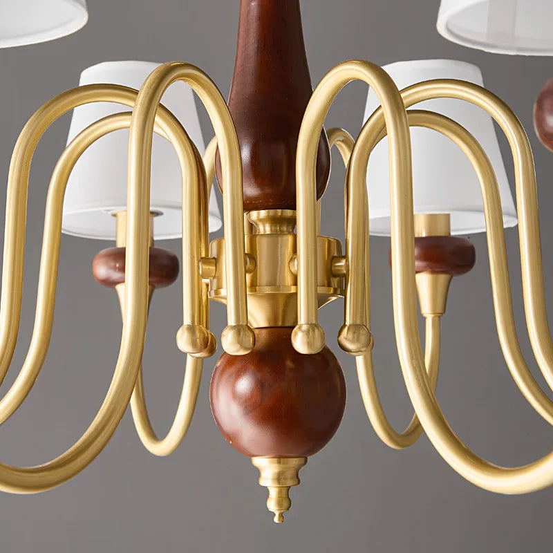 lustre en cuivre pour éclairage intérieur moderne et élégant - vue 5 sur 7