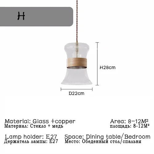 suspension modernes en verre nordiques pour décoration restaurant - vue 14 sur 16