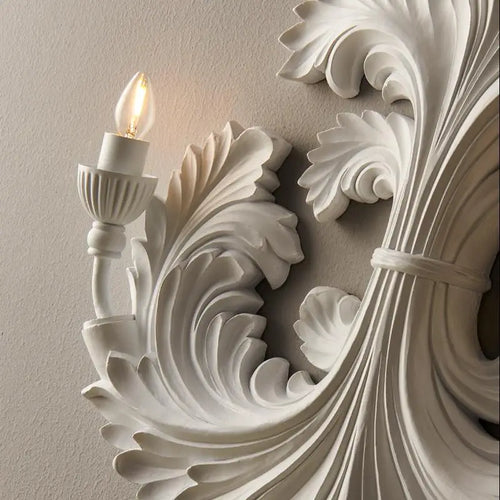 applique murale rétro en plâtre gaufré pour un éclairage original - vue 6 sur 7