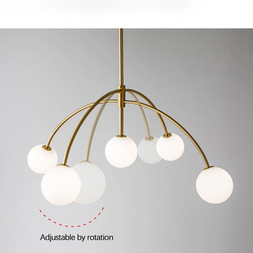 lustre moderne en verre design lampe à led de luxe pour décoration intérieure - vue 6 sur 14