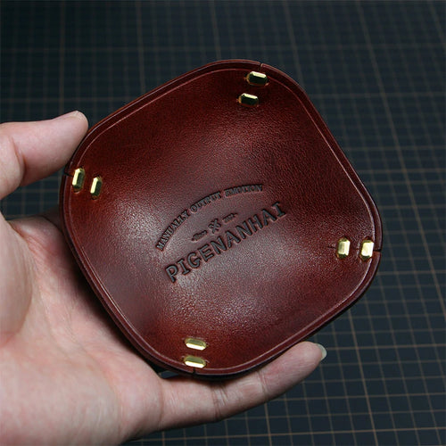 plateau de rangement en cuir pour bijoux et objets divers - vue 8 sur 10