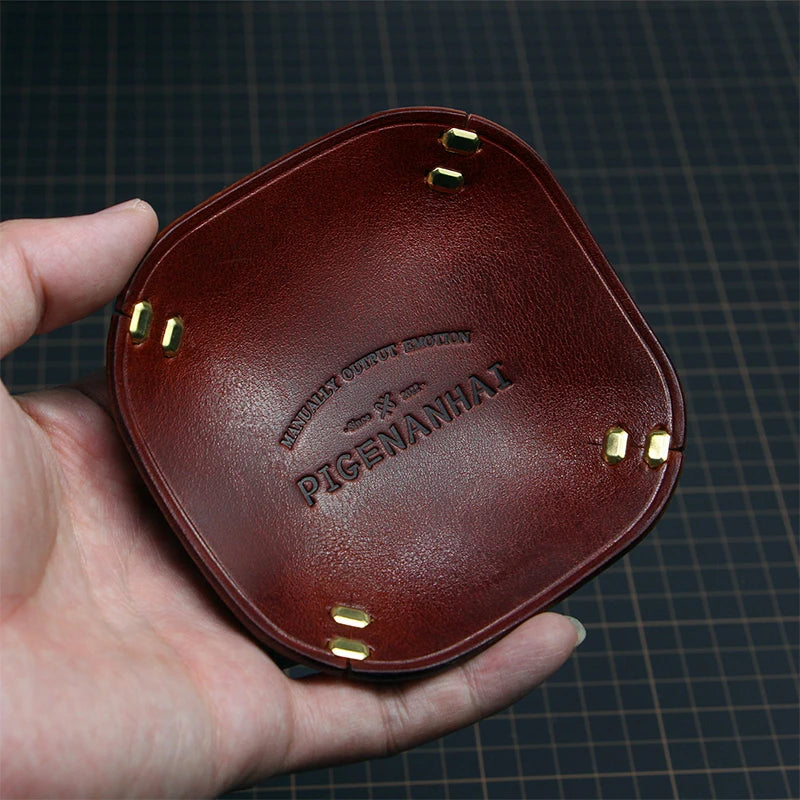 plateau de rangement en cuir pour bijoux et objets divers - vue 7 sur 10