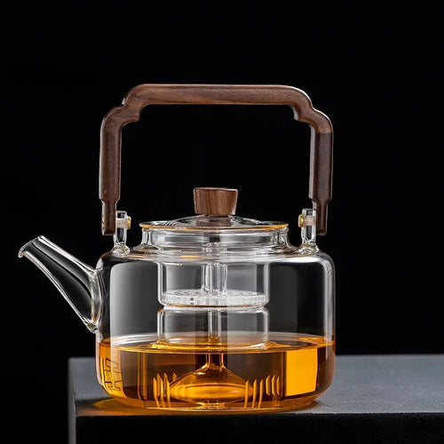 Théière verre 1300ml filtre épais style kung fu - vue 4 sur 7