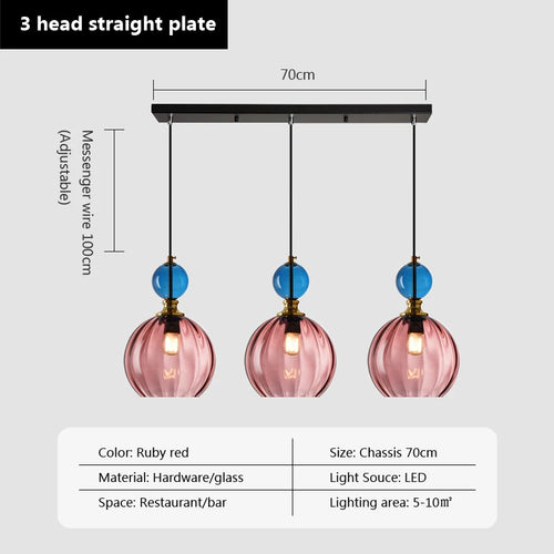 LED moderne couleur nordique bonbons suspension lumières pour chambre chambre d'enfants simple tête verre lampes suspendues luminaires de décoration intérieure - vue 13 sur 14