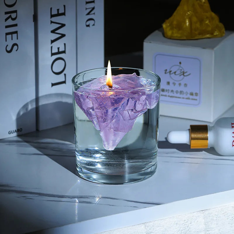 bougie parfumée flottante mont fuji pour aromathérapie et décoration - vue 2 sur 11