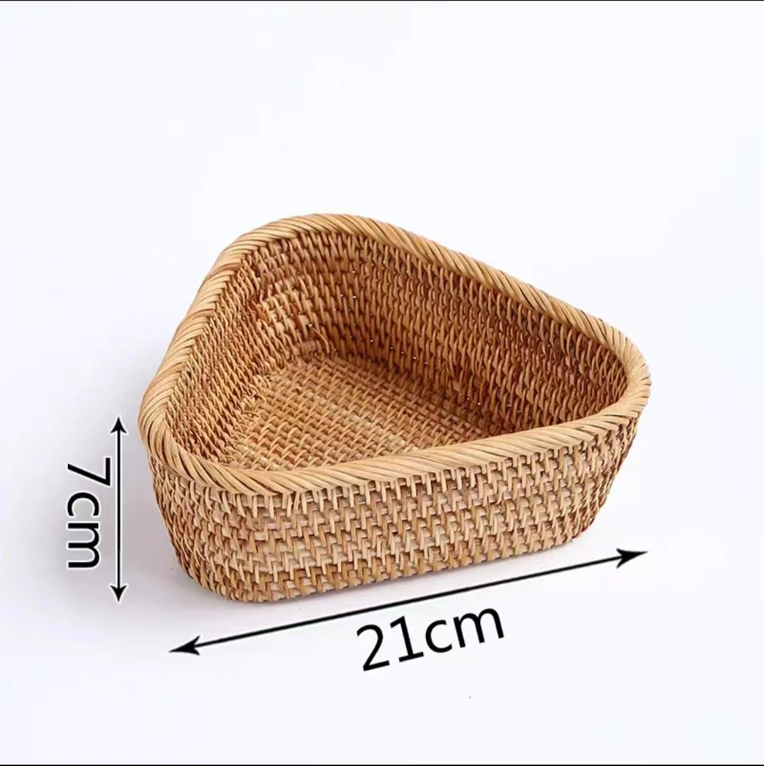 panier de rangement tissé en rotin pour cuisine et pique-nique - vue 22 sur 22