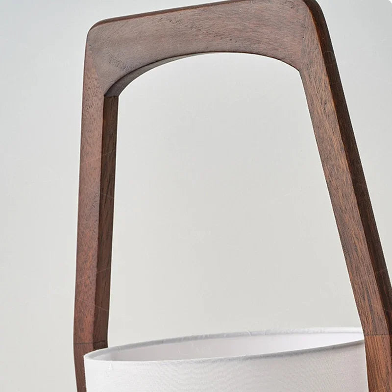 lampadaire japonais rétro en bois massif design créatif et simple - vue 6 sur 6
