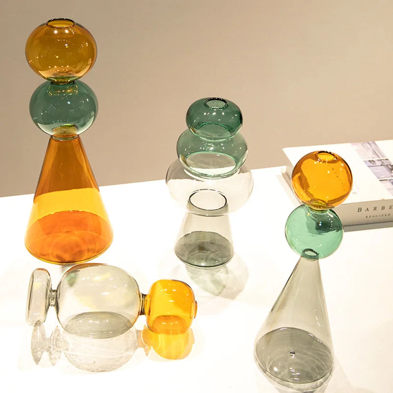 vase en verre teinté pour terrarium et décoration florale - vue 4 sur 18