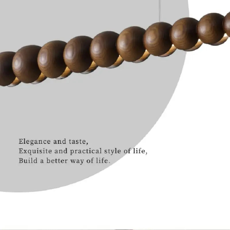 Suspension en bois lampe suspendue Table moderne LED longue lumière linéaire éclairage d'îlot de cuisine pour salle à manger salon bureau - vue 6 sur 9