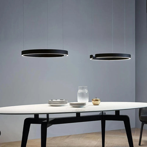 Lustre anneau LED plafond moderne lustre salle à manger Table à manger éclairage plafond lustre éclairage décoration de la maison - vue 3 sur 18