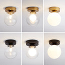 plafonnier led moderne simple boule de verre nordique