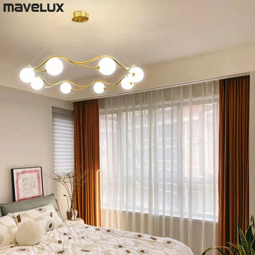 Luxe Or LED Lustre Maison Enfants Salon Salle à manger Chambre Restaurant Suspension Intérieur Lampes Décoratives - vue 2 sur 8