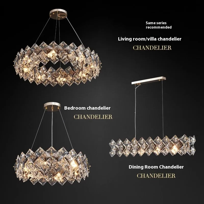 lustre en cristal design minimaliste pour un intérieur élégant - vue 3 sur 8