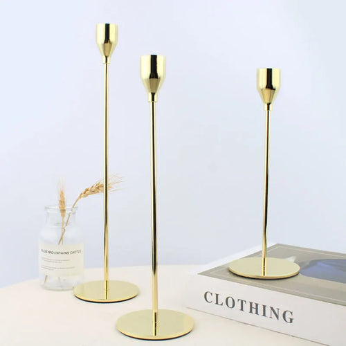 bougeoir conique en métal pour événements et décorations élégantes - vue 13 sur 13