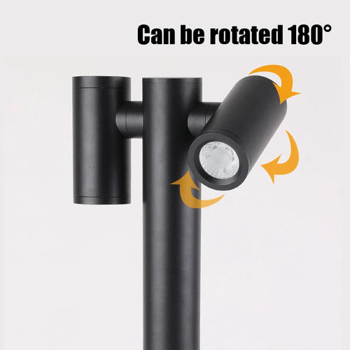 lampe de jardin double tête rotative éclairage créatif extérieur - vue 5 sur 7