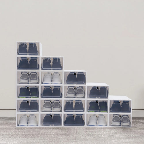 lot de 20 boîtes à chaussures organisateurs empilables et pliables - vue 2 sur 7
