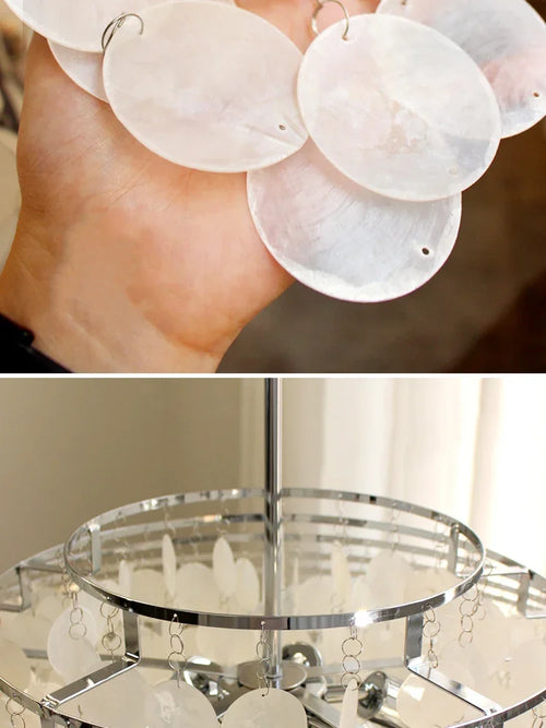 lustre en coquillage style français pour intérieur élégant - vue 6 sur 10
