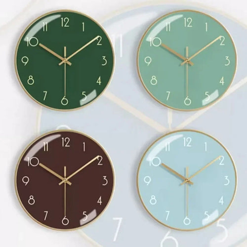 horloge murale moderne en métal esthétique et silencieuse - vue 6 sur 17