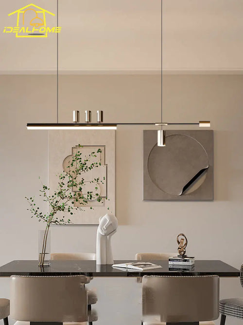 lustre minimaliste en métal pour éclairage moderne chic - vue 2 sur 11