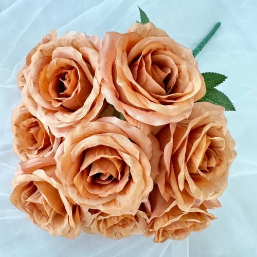 bouquet de roses artificielles en soie pour décoration intérieure - vue 27 sur 28
