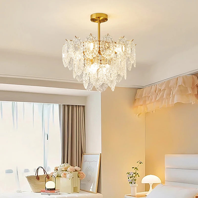lustre en verre de style luxueux pour intérieur élégant - vue 5 sur 13