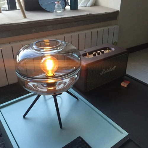 lampe de table led nordique moderne en verre pour décoration nocturne - vue 5 sur 10