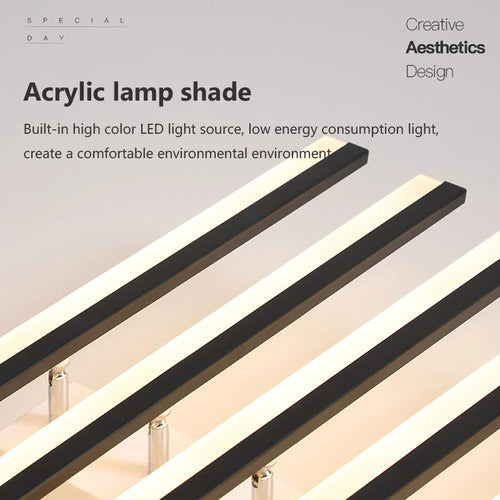 lustre moderne à leds pour décoration intérieure créative - vue 6 sur 12
