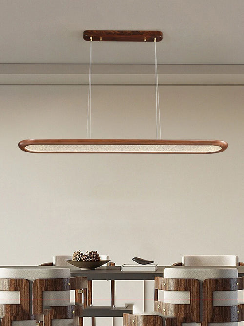 Suspension moderne en noyer pour bar led décoratif - vue 3 sur 9