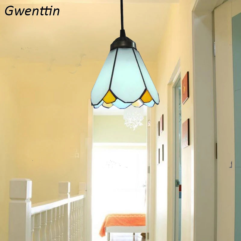 suspension tiffany méditerranéenne pour décoration intérieure élégante - vue 2 sur 9
